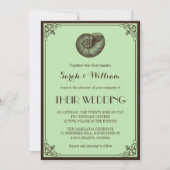 Mint Green Nautical Beach Einladung zur Hochzeit (Vorderseite)