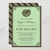 Mint Green Nautical Beach Einladung zur Hochzeit (Vorne/Hinten)