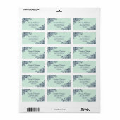 Mint Green & Navy Blue Elegant Hochzeitsadresse Adressaufkleber (Vorne)