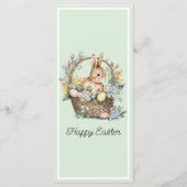 Mint Green Oaster Bunny Menükarte (Rückseite)