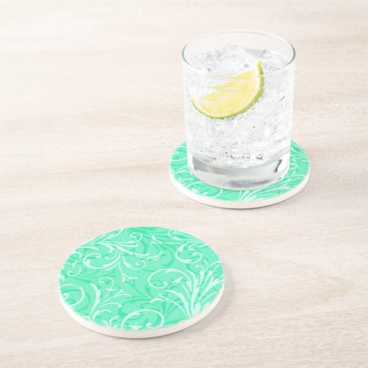 Mint Green Ornamental Untersetzer (Seite)