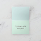 Mint Green Ornaments Weihnachtskarte Feiertagskarte (Innenseite)