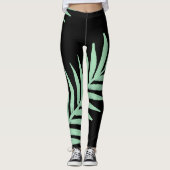 Mint Green Palm Leggings (Vorderseite)