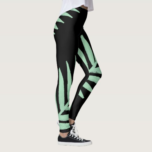 Mint Green Palm Leggings (Rechts)