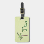 Mint Green Palm Tree Gepäckanhänger (Vorderseite vertikal)