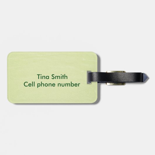 Mint Green Palm Tree Gepäckanhänger (Rückseite horizontal)