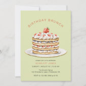 Mint Green Pancakes | Niedlicher, moderner Brunch Einladung (Vorderseite)