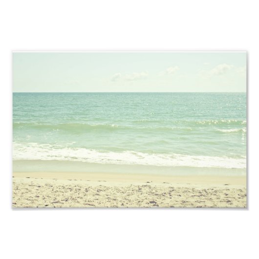 Mint Green Pastel Beach Fotografie (Vorne)