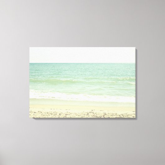 Mint Green Pastel Beach Fotografie Leinwanddruck (Vorderseite)