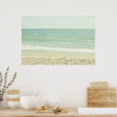 Mint Green Pastel Beach Fotografie Poster (Küche)