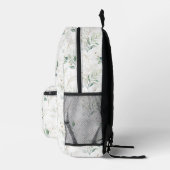 Mint Green Pastel Blumengrün Muster Bedruckter Rucksack (Rechts)