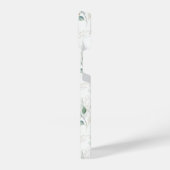 Mint Green Pastel Blumengrün Muster iPhone Hülle (Linke Seite)