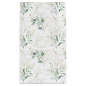 Mint Green Pastel Blumengrün Muster Kleine Geschenktüte (Rückseite)