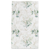 Mint Green Pastel Blumengrün Muster Kleine Geschenktüte (Vorderseite)