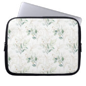 Mint Green Pastel Blumengrün Muster Laptopschutzhülle (Vorderseite)
