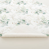 Mint Green Pastel Blumengrün Muster Sherpadecke (3/4)