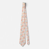 Mint Green Peony Floral Muster Wedding Neck Tie Krawatte (Vorderseite)