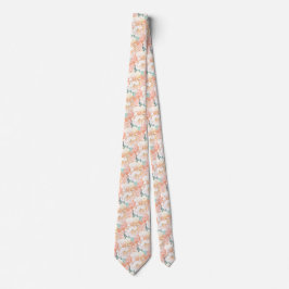 Mint Green Peony Floral Muster Wedding Neck Tie Krawatte