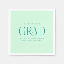 Mint Green Personalisiert Minimalistisch Grad Part Serviette