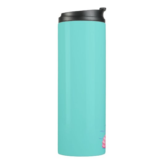 Mint Green Personalisiert Seashells Thermosbecher (Nach links gedreht)
