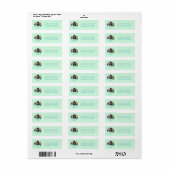 Mint Green Photo Graduation Return Address Labels (Vorne)