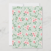 Mint Green Pink Anand Karaj Punjabi Sikh Wedding Einladung (Rückseite)