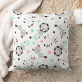 MINT GREEN PINK, GRAU UND SCHWARZ KISSEN (Decke)