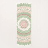 Mint Green Pink Mandala Yogamatte (Rückseite)