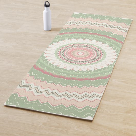 Mint Green Pink Mandala Yogamatte (Beispiel)