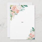 Mint Green & Pink Peonies 60. Geburtstag Einladung (Rückseite)