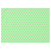Mint Green Pink Polka Dots Tischdecke (Vorderseite (Horizontal))