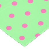 Mint Green Pink Polka Dots Tischdecke (Schrägansicht)