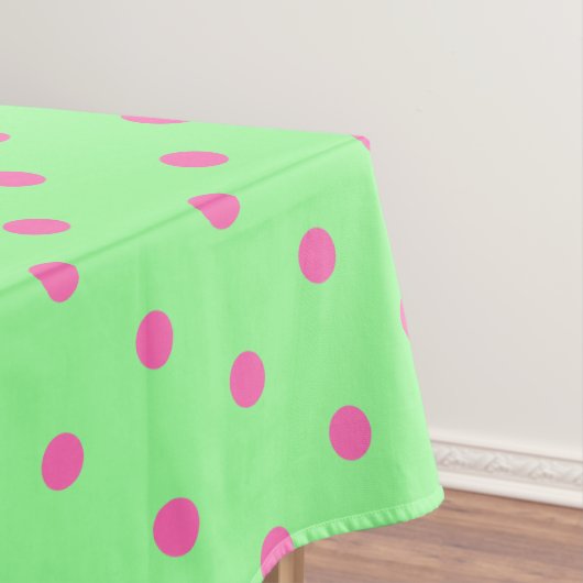 Mint Green Pink Polka Dots Tischdecke (Beispiel)
