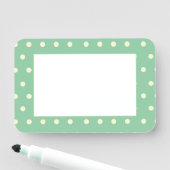 Mint Green Polka Dot Customizable Namensschild (Beispiel)