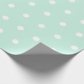 Mint Green Polka Dot Geschenkpapier (Ecke)