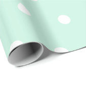 Mint Green Polka Dot Geschenkpapier (Rolleneckpunkt)