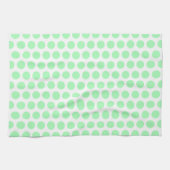 Mint Green Polka Dot Handtuch (Horizontal)