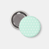 Mint Green Polka Dot Magnet (Vorderseite/Rückseite)