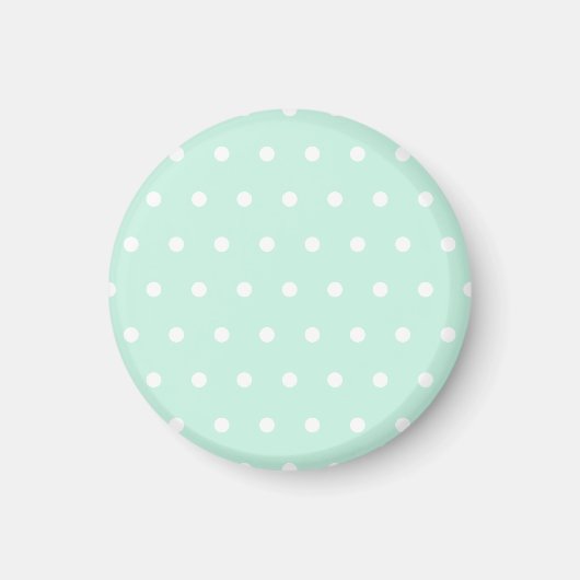 Mint Green Polka Dot Magnet (Vorne)
