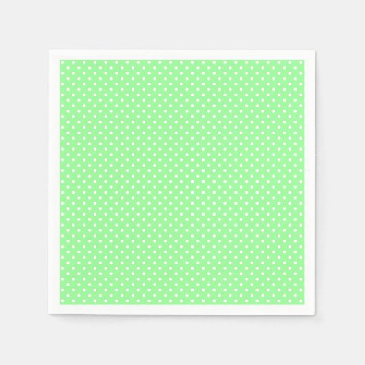 Mint Green Polka Dot Pattern Napkins Serviette (Vorderseite)