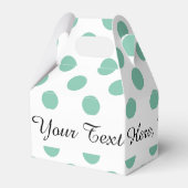 Mint Green Polka Dots Muster Geschenkschachtel (Rückseite)