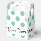 Mint Green Polka Dots Muster Geschenkschachtel (Geöffnet)