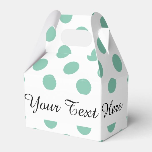 Mint Green Polka Dots Muster Geschenkschachtel (Vorderseite)