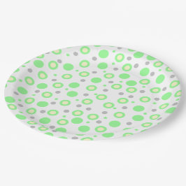 Mint Green Polka Dots Pappteller