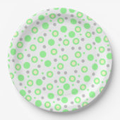 Mint Green Polka Dots Pappteller (Vorderseite)
