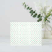 Mint Green Polka Dots Postkarte (Stehend Vorderseite)
