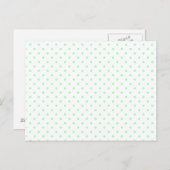 Mint Green Polka Dots Postkarte (Vorne/Hinten)