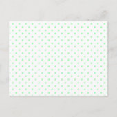 Mint Green Polka Dots Postkarte (Vorderseite)