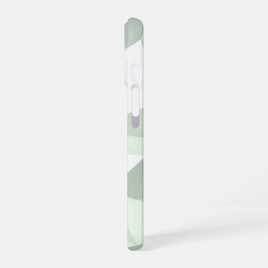 Mint Green Polygon Geometric iPhone 16 Hülle (Linke Seite)