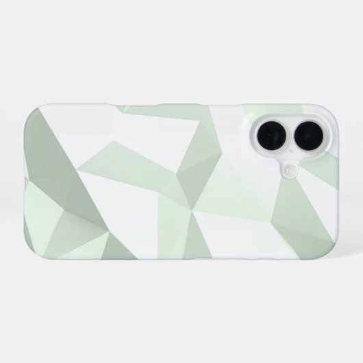 Mint Green Polygon Geometric iPhone 16 Hülle (Rückseite (Horizontal))